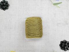 Шнур витой мебельный, ш. 4 мм, люрекс золото