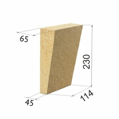 Кирпич огнеупорный ШБ-23 (230х65_45х114)
