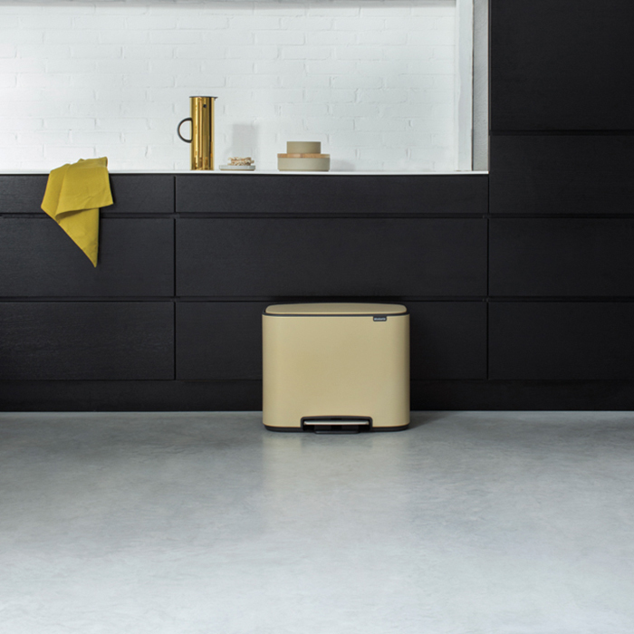 Мусорный бак Bo  (3 x 11 л), Минерально-золотой, арт. 121500 - фото 6