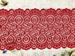 Кружево стрейч, ш. 16 см, алый