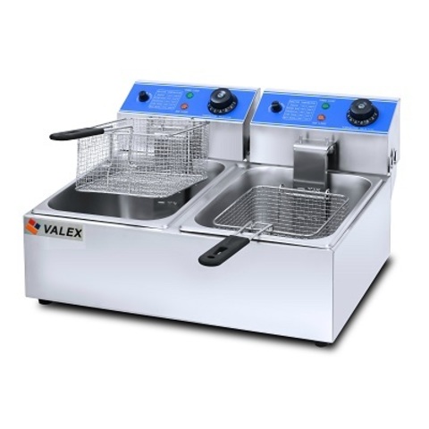 Фритюрница VALEX HEF-82A, ( 570х460х310мм, 5 кВт, 220В) 8+8л