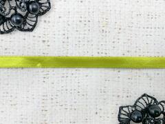 Лента атласная, ш. 0,6 см, жёлто-зеленый