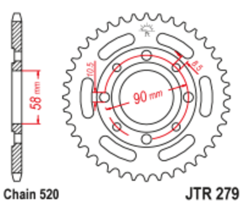 Звезда ведомая JTR279.32