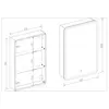 Зеркало-шкаф с подсветкой ART&MAX PLATINO AM-Pla-550-800-1D-R-DS-F