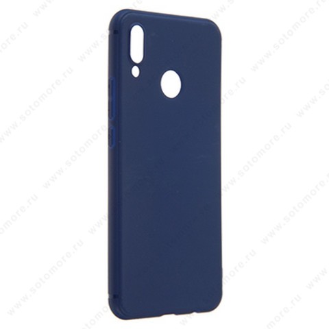 Накладка силиконовая Soft Touch ультра-тонкая для Huawei Y5/ Nova 3i синий