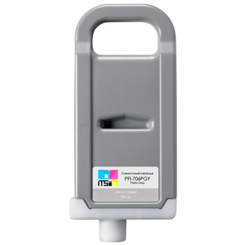 Картридж ITSinks для Canon, PFI-706 Photo Gray, 700 мл (6691B001) Canon ImagePrograf iPF8300, iPF8300S, iPF8400, iPF8400SE, iPF9400S, PFI-706PGY, фото Серый / Gray