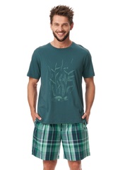 Пижама мужская с шортами KEY MNS 438 A23_Зеленый