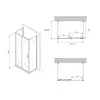 Abber AG30100B-S50B-S50B Душевой уголок, 100x50x195, цвет: чёрный