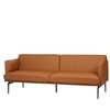 Диван Bisq 211 см, коричневая кожа