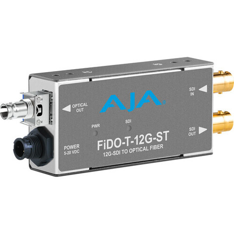 Передатчик AJA 1-Channel 12G-SDI to Single-Mode ST Fiber Transmitter