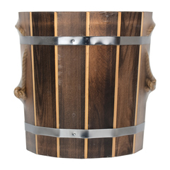 Запарник 10 л. с пластиковой вставкой, обожжённая липа, 