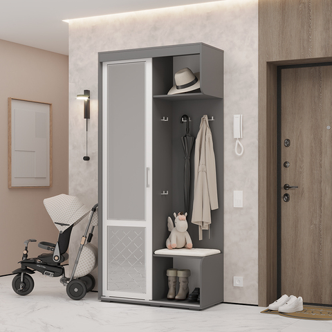 прихожая ВАРДА 1,0 м (графит/белый)