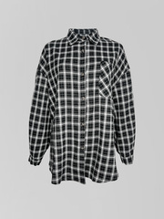 Рубашка Lan Lan 9136 удлиненная в клетку