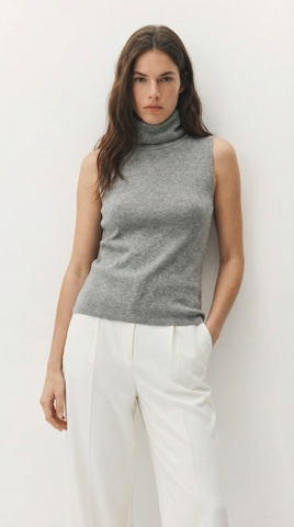 Топ с высокой горловиной "Soft Grey"