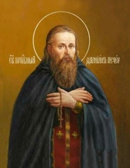 Икона на дереве " Преподобный Дамиан Печерский целебник пресвитер "