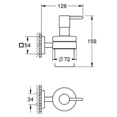 Дозатор для жидкого мыла GROHE Start Cube с держателем (41098DC0)