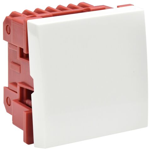 ВКО-21-00-П Выключатель одноклавишный (на 2 модуля) ПРАЙМЕР белый IEK