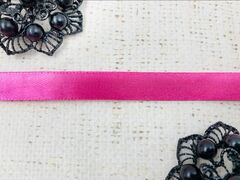 Лента атласная, ш. 6 мм, фуксия