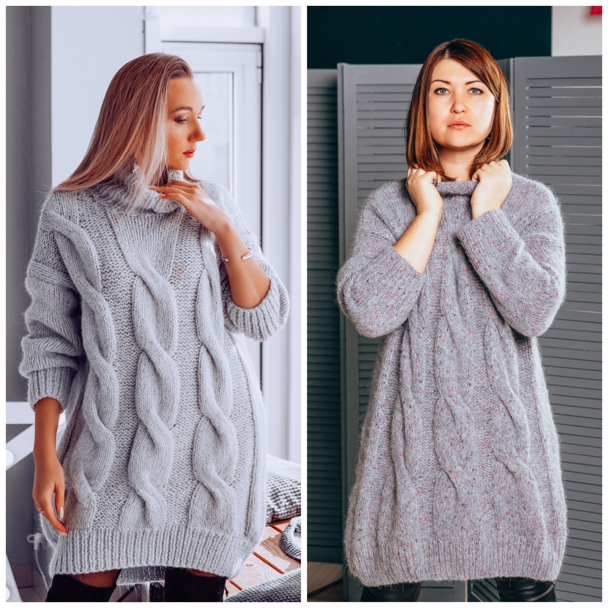 Стильный женский свитер спицами – молодежные модели с описанием и схемами