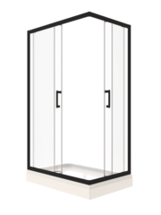 Душевое Ограждение Triton Фикс-Блэк 120х90