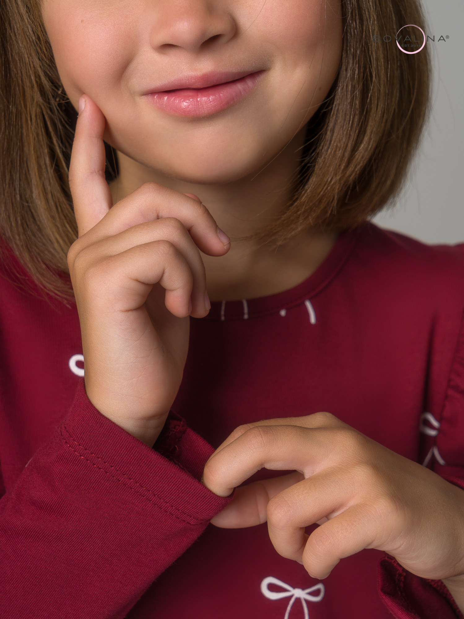 Платье Фея бантики бордо