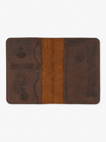 Обложка для паспорта из натуральной кожи «Крейзи» коричневого цвета