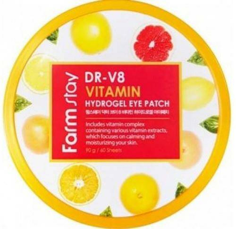 Farmstay Dr-V8 Патчи гидрогелевые для области вокруг глаз FarmStay Dr-V8 Vitamin Hydrogel Eye Patch,