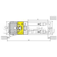 Тележка электрическая XILIN CBD20L с закрытой платформой 2000 кг 1150 мм