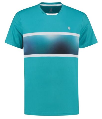 Теннисная футболка K-Swiss Hypercourt Express Crew Tee 2 M - algiers blue/white