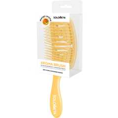 SOLOMEYA Расческа для сухих и влажных волос АРОМАТ МАНГО Solomeya Wet Detangler Brush Rectangular Mango, 1 шт.