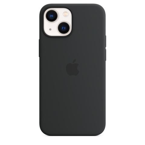 iPhone 13 mini Silicone Case with MagSafe Midnight