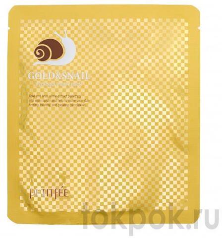 Гидрогелевая маска для лица Petitfee Gold & Snail Hydrogel Mask Pack, 32 гр