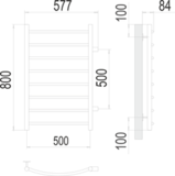 Полотенцесушитель Terminus Классик П8 500х800 бп500