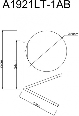 Настольная лампа Arte Lamp Bolla-unica A1921LT-1AB
