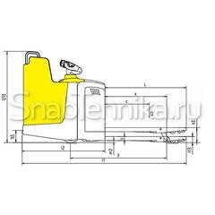 Тележка электрическая XILIN CBD20L с закрытой платформой 2000 кг 1150 мм