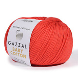 Пряжа Gazzal Baby Cotton 3418 коралл