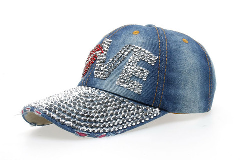 Baseball Jean Caps Women Rhinestone baseball cap - series 1