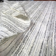 Ткань твид с органзой с черной нитью 3006