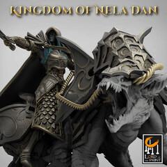 Эльф Полуэльфы Темные эльфы Дроу Воин Паладин Варвар Файтер Рыцарь на монстре миниатюра для dnd, днд, pathfinder, фентези, Настольная игра, НРИ, Варгейм, РПГ