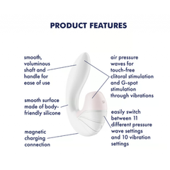 Вибромассажер с клиторальной стимуляцией Satisfyer Supernova белый