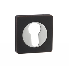 Накладки под цилиндр ET02BL/CP (черный/хром)