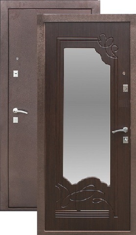 Входная металлическая дверь УД-140 (медь антик+венге)  Уральские двери из стали 1,5 мм с 2 замками