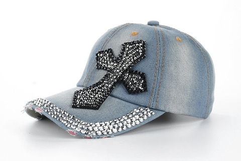 Baseball Jean Caps Women Rhinestone baseball cap - series 1