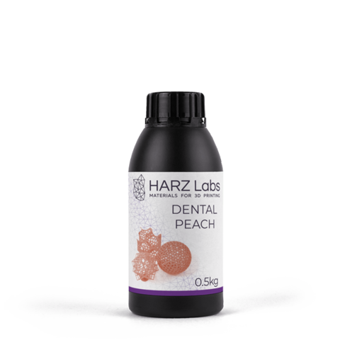 Фотополимер HARZ Labs Dental Peach, персиковый (0,5 кг)