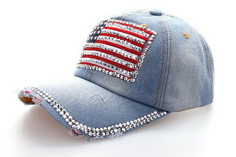 Baseball Jean Caps Women Rhinestone baseball cap - series 1