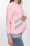 Утепленный свитшот для беременных и кормящих 10896 розовый