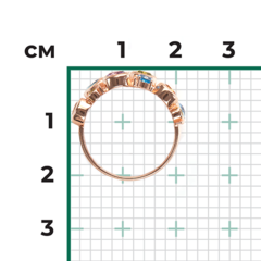 01-5447-00-730-1110-57- Кольцо из золота с миксом полудрагоценных камней
