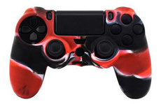 Чехол для геймпада DualShock 4 (камуфляж красный) + накладки