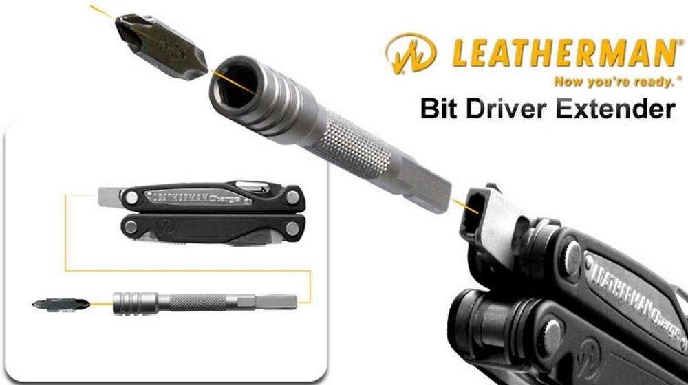 Bit driver. Удлинитель для бит Лазерман. Leatherman удлинитель для набора бит. Мультитул Leatherman bit Driver Extender. Удлинитель битодержателя Leatherman.