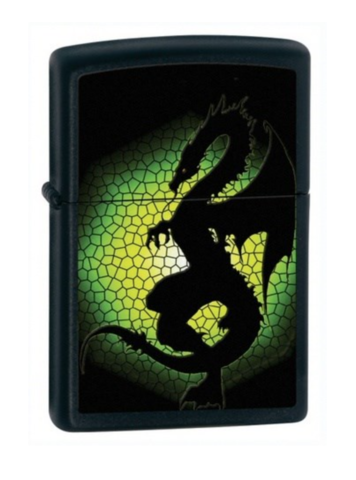 Зажигалка ZIPPO с покрытием Black Matte, латунь/сталь, чёрная, матовая, 57x38x13 мм (Triptych Dragon) Wenger-Victorinox.Ru